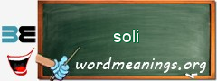WordMeaning blackboard for soli